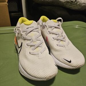Nike White and Pink Athletic Shoes